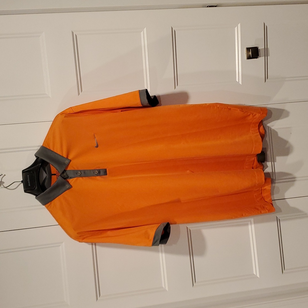 Nike Orange and Gray Polo Shirt